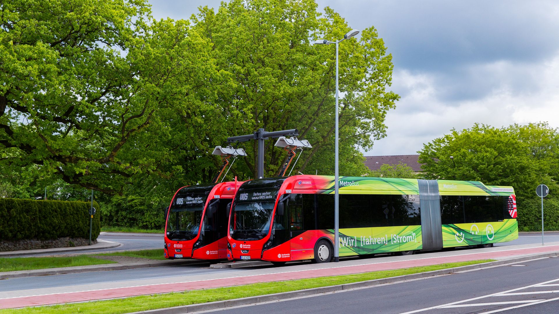 Die Hauptlinien des Osnabrücker Busnetzes werden seit 2019 exklusiv von Elektrobussen bedient